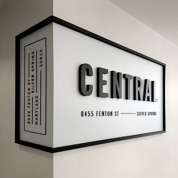 Interior dimensional identity sign